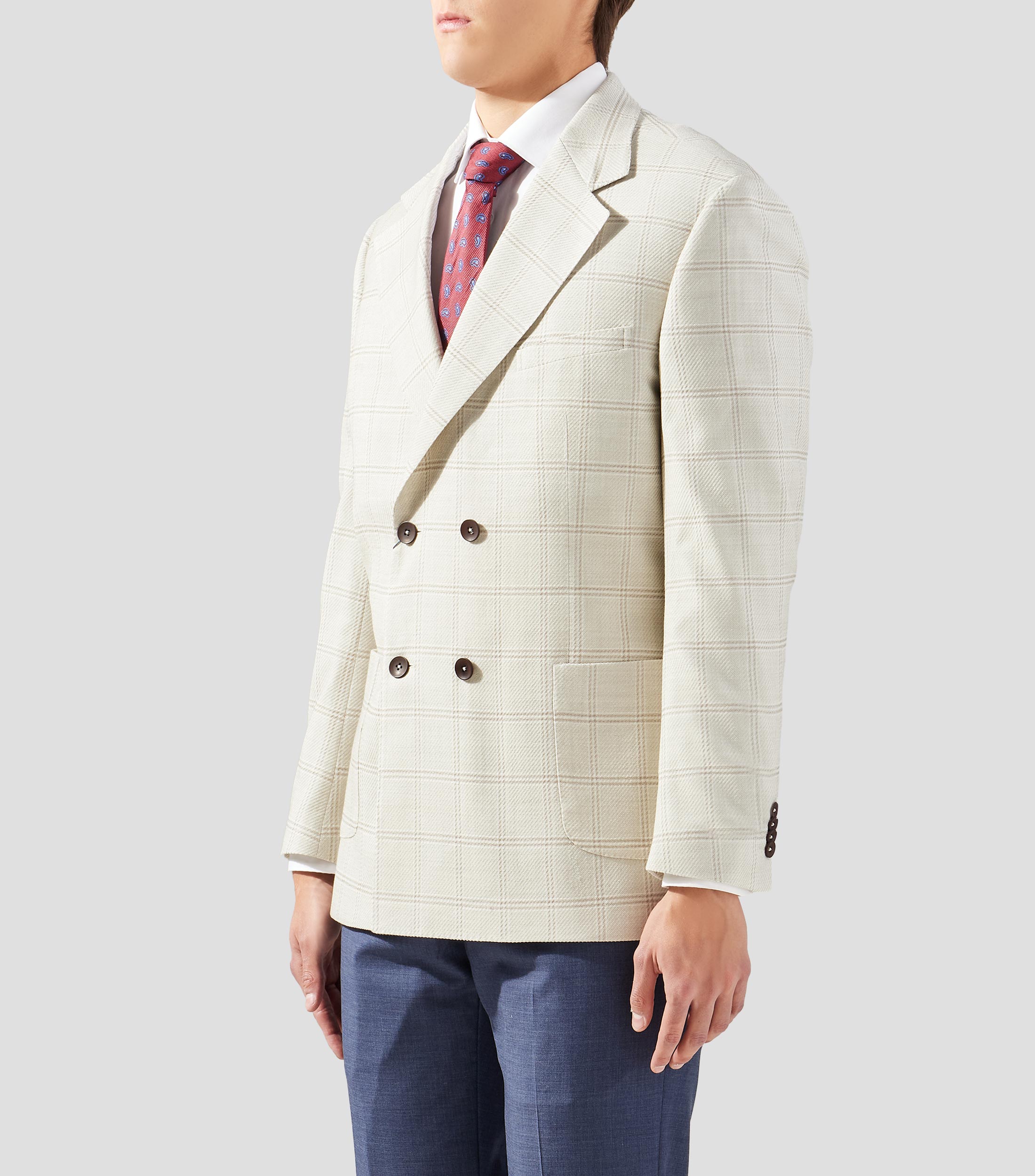 Saco con cuadros Hombre